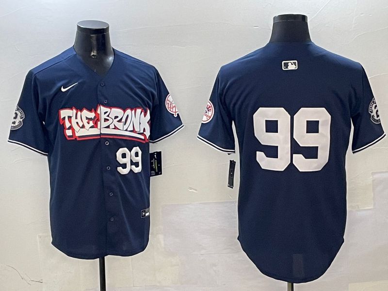 Men New York Yankees #99 Judge Drak Blue four generations Joint Name 2025 Nike MLB Jersey style 11->new york yankees->MLB Jersey